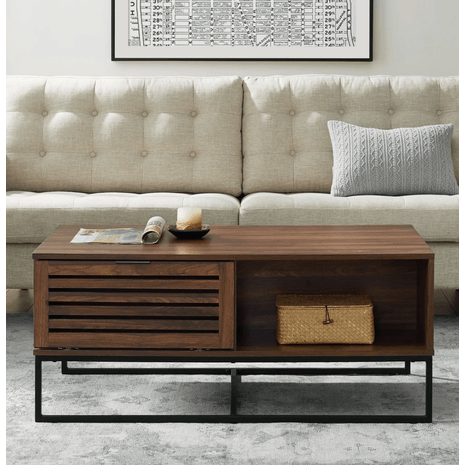 MESA DE CENTRO INDUSTRIAL RATTINA VENTITAS HOME CARAMELO - 1