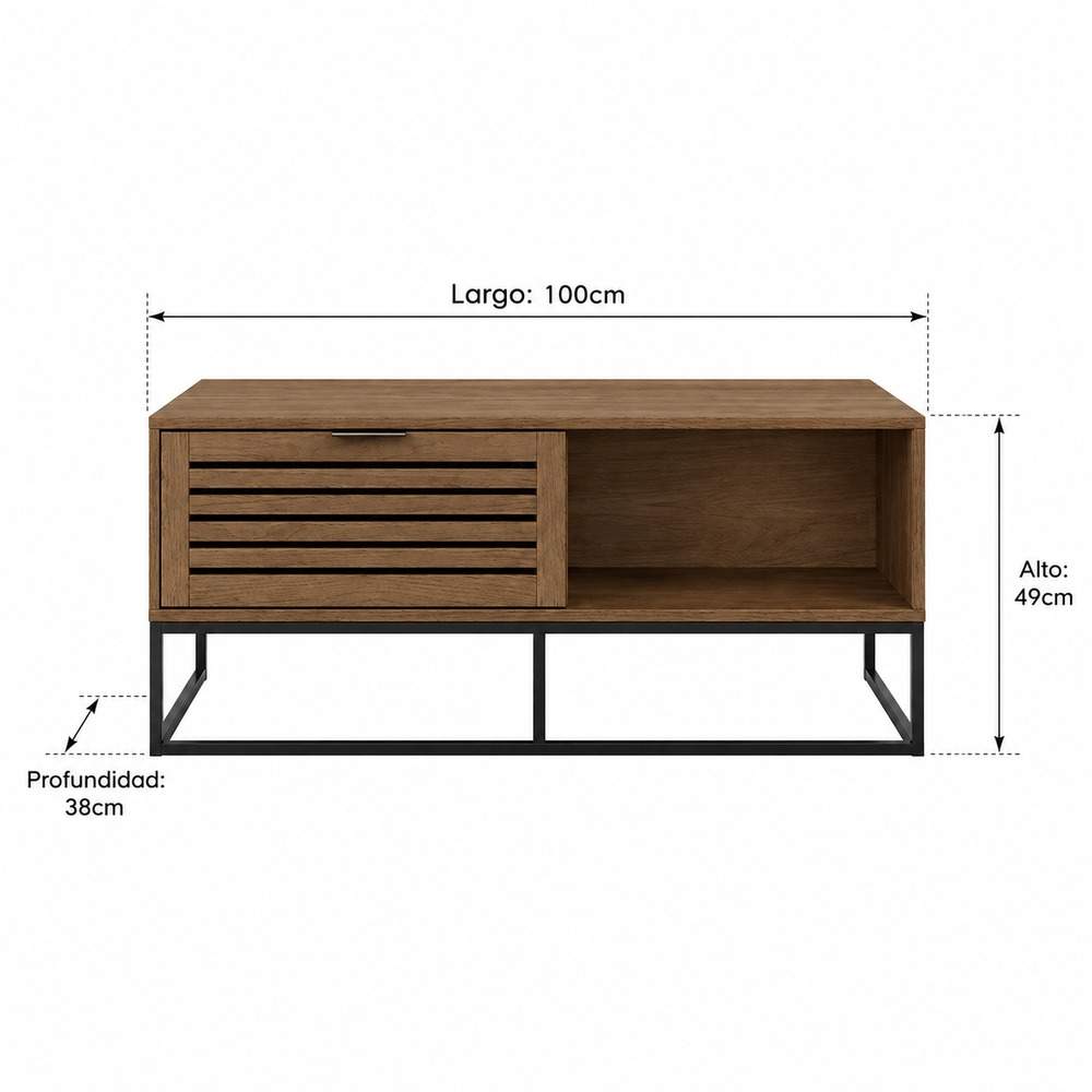 MESA DE CENTRO INDUSTRIAL RATTINA VENTITAS HOME ESPRESSO - 3