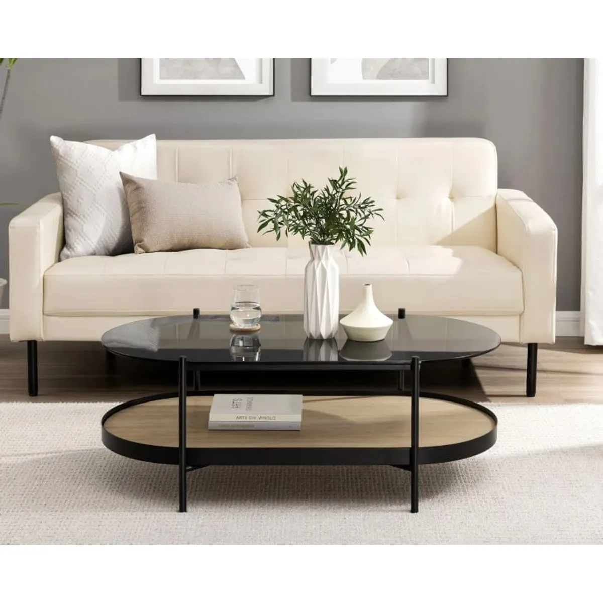 MESA DE CENTRO INDUSTRIAL VOSKA VIDRIO VENTITAS HOME ROVERE - 1