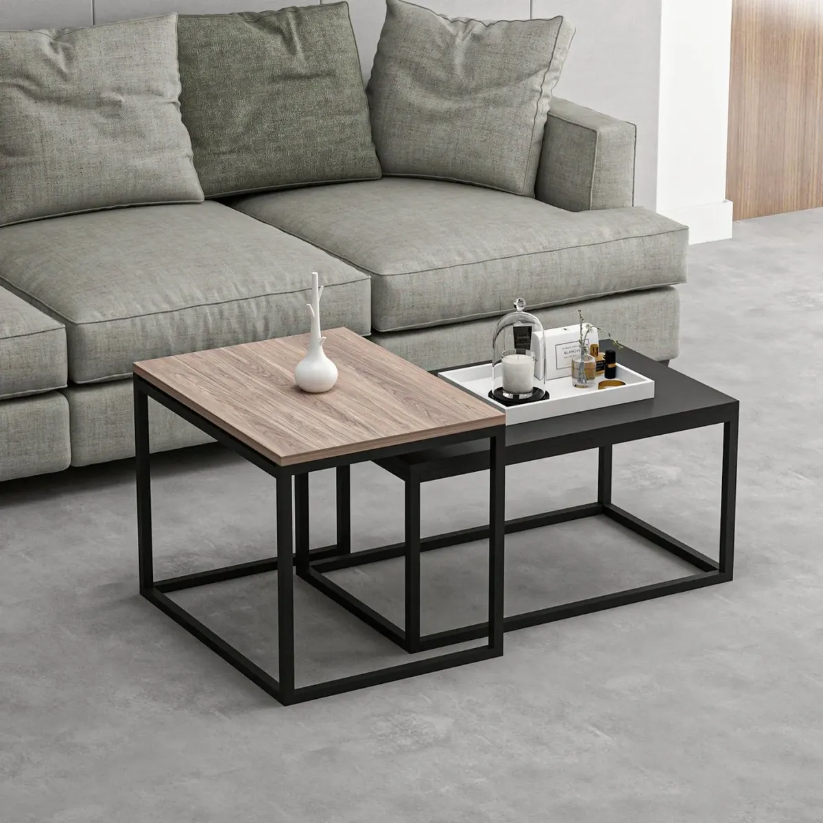 MESA DE CENTRO KALINA VENTITAS PERÚ ESPRESSO Y NEGRO - 1
