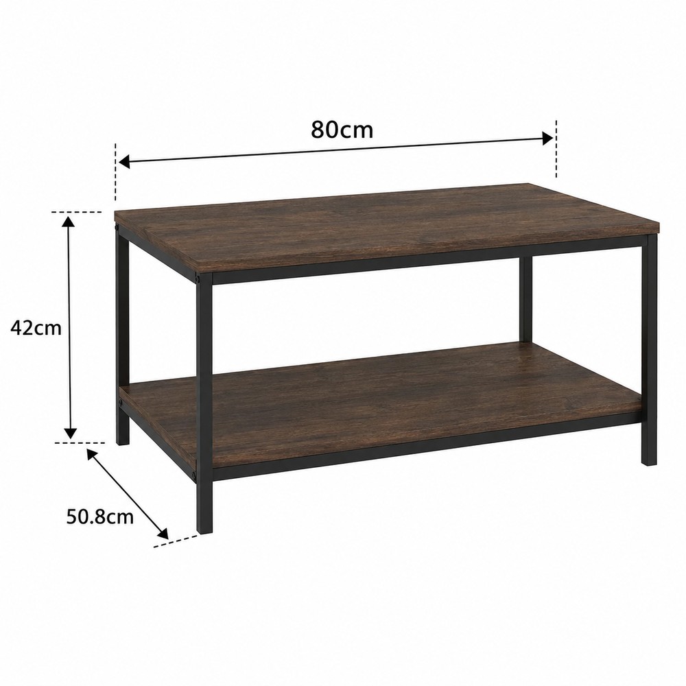 MESA DE CENTRO MANILA INDUSTRIAL VENTITAS HOME WENGUE - 4