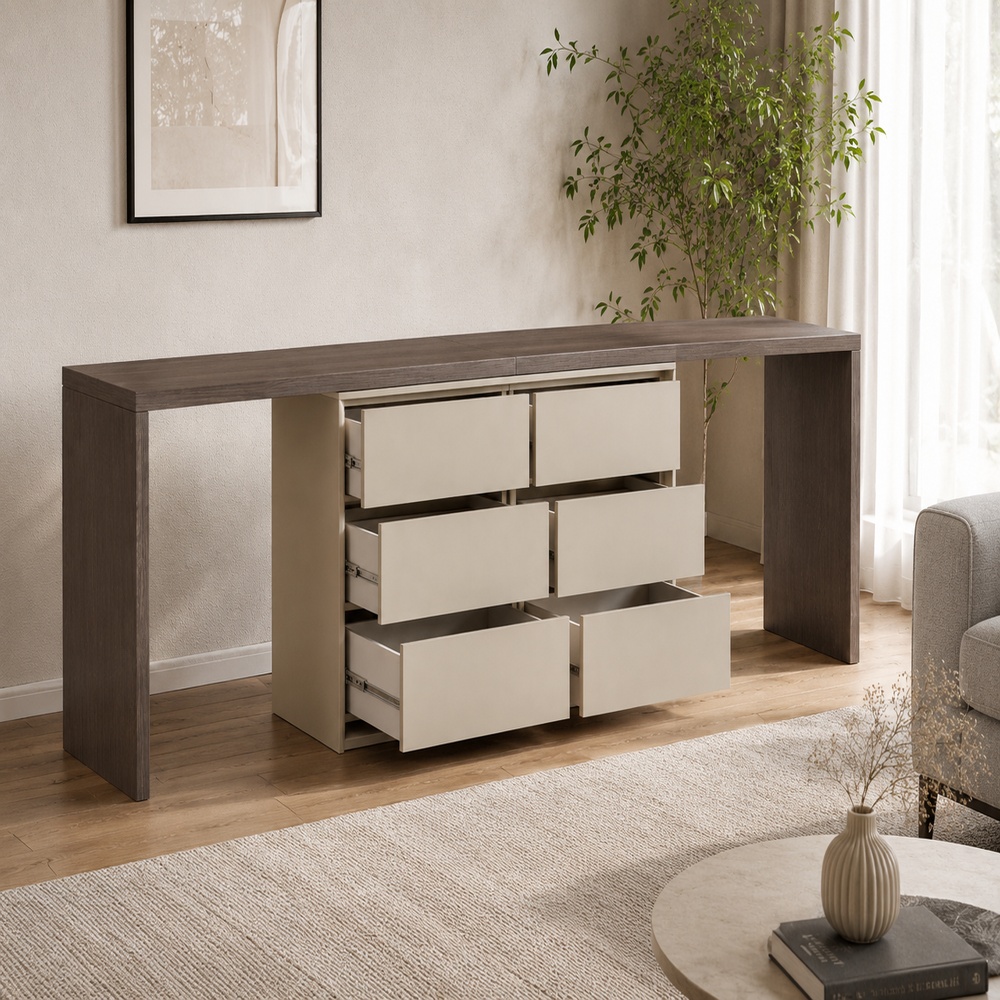 ESCRITORIO DOBLE GAZINI VENTITAS HOME COLOR MILÁN Y CAPRI - 3