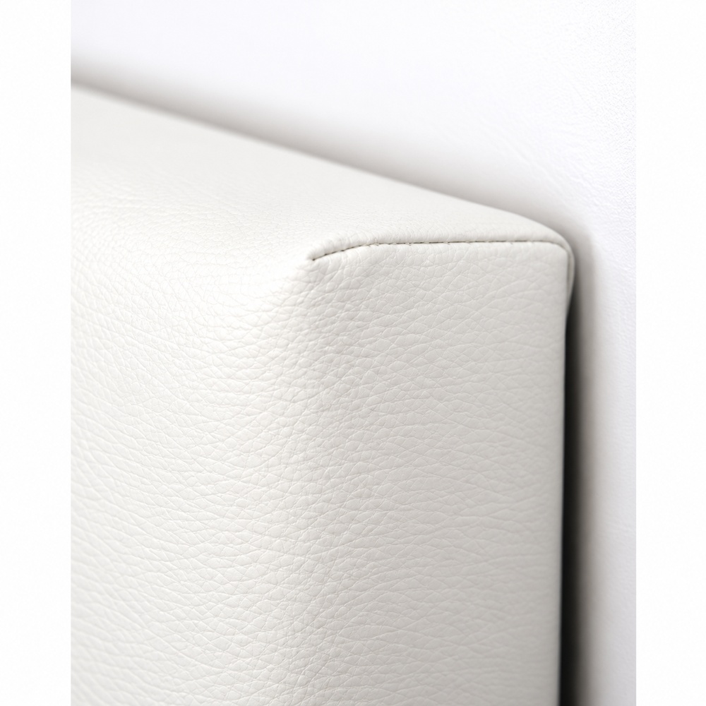 CABECERA 2 PLAZAS DE CUERO COLOR BLANCO ELEONOR VENTITAS HOME - 2