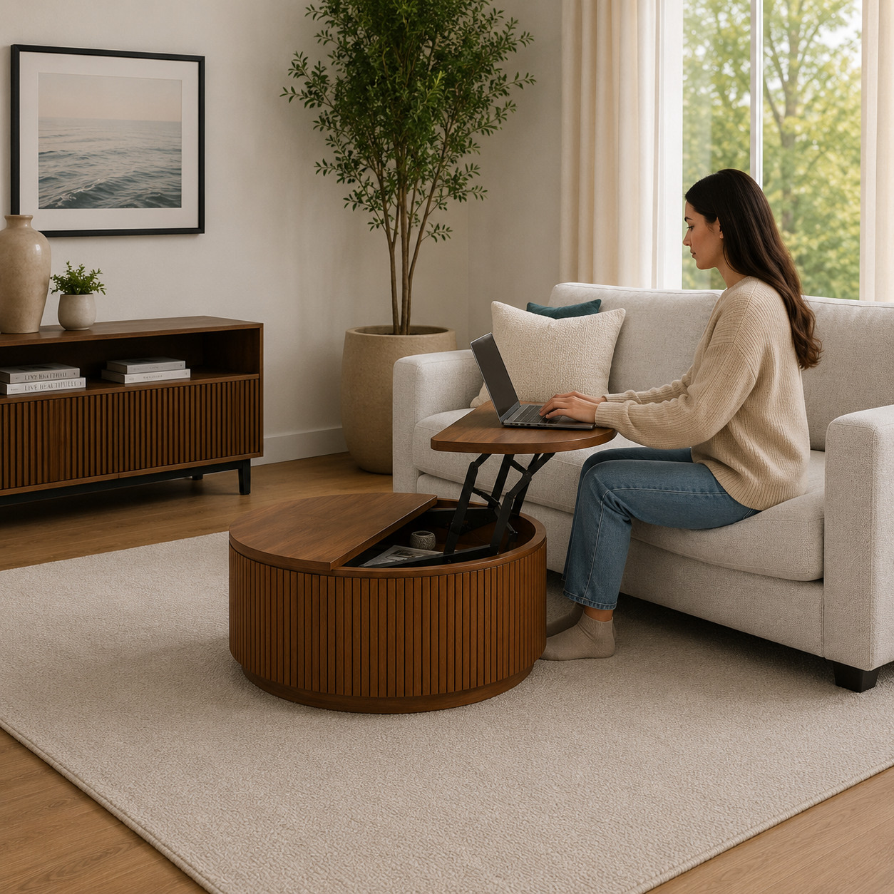 MESA DE CENTRO VERSA VENTITAS HOME MADERA - 1