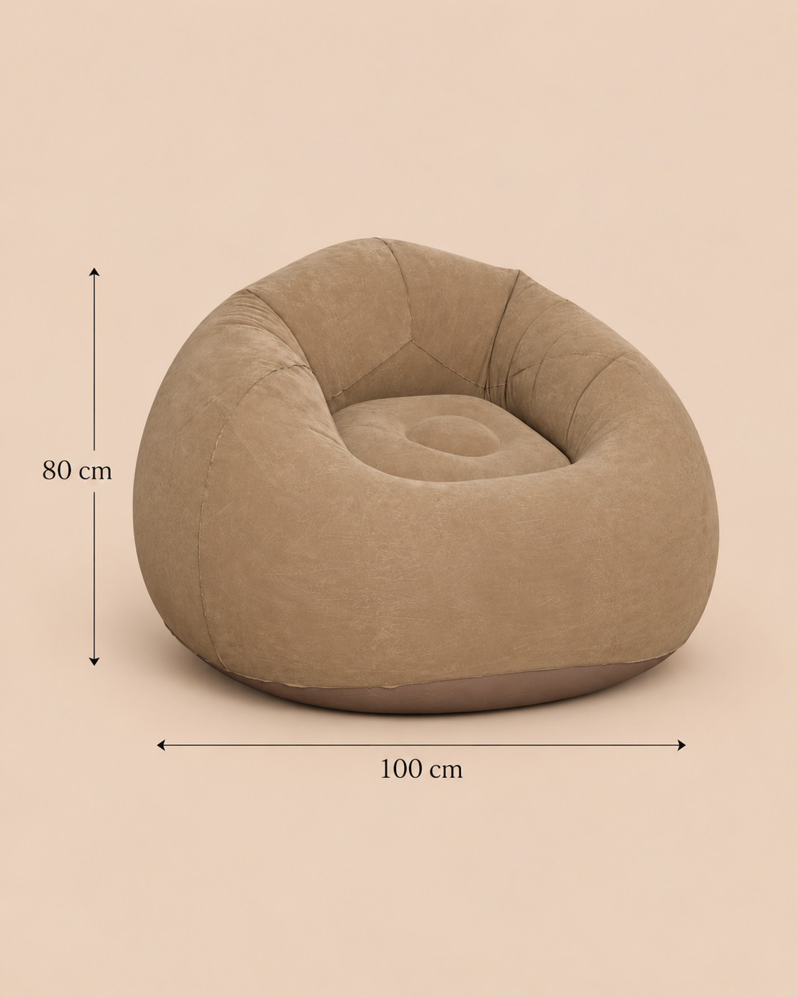 SILLÓN PUFF GRIS VENTITAS HOME - 3