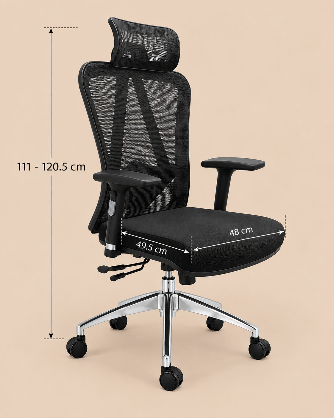 SILLA ERGONÓMICA GERENCIAL DE MALLA GAMA ALTA VENTITAS HOME - 3