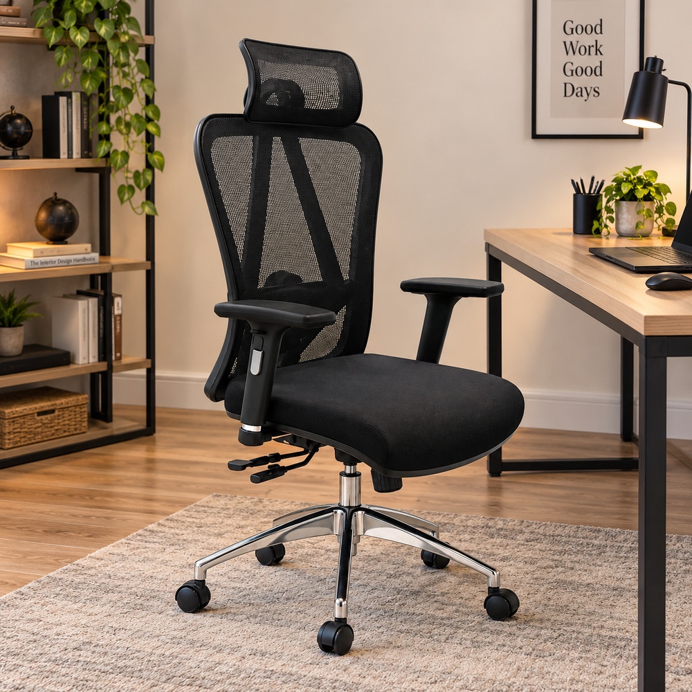 SILLA ERGONÓMICA GERENCIAL DE MALLA GAMA ALTA VENTITAS HOME - 4