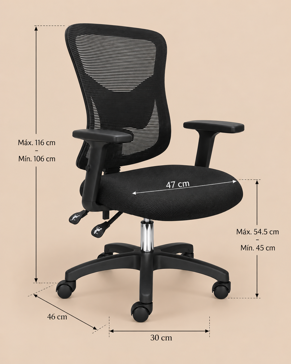 SILLA ERGONÓMICA GERENCIAL ULTRA VENTITAS HOME NEGRO - 4