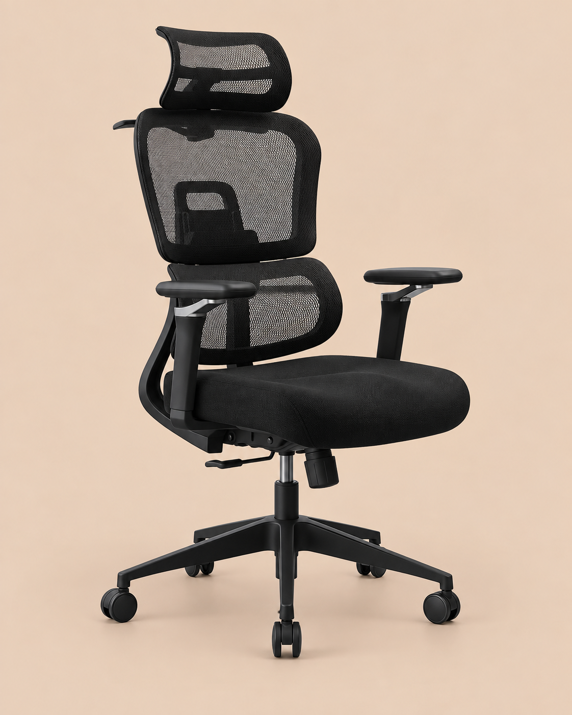 SILLA DE OFICINA ERGONÓMICA EJECUTIVA COMFORT VENTITAS HOME NEGRO - 2