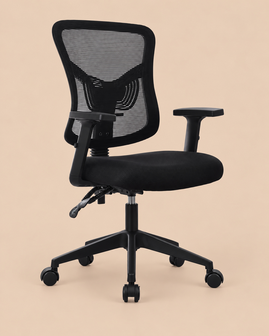 SILLA DE ESCRITORIO EJECUTIVA RECLINABLE VENTITAS HOME NEGRO - 2