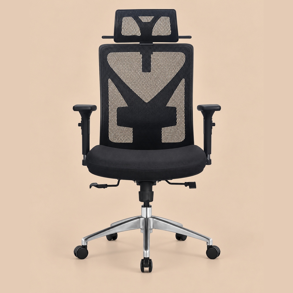 SILLA ERGONÓMICA ATLAS NEGRO VENTITAS HOME - 1