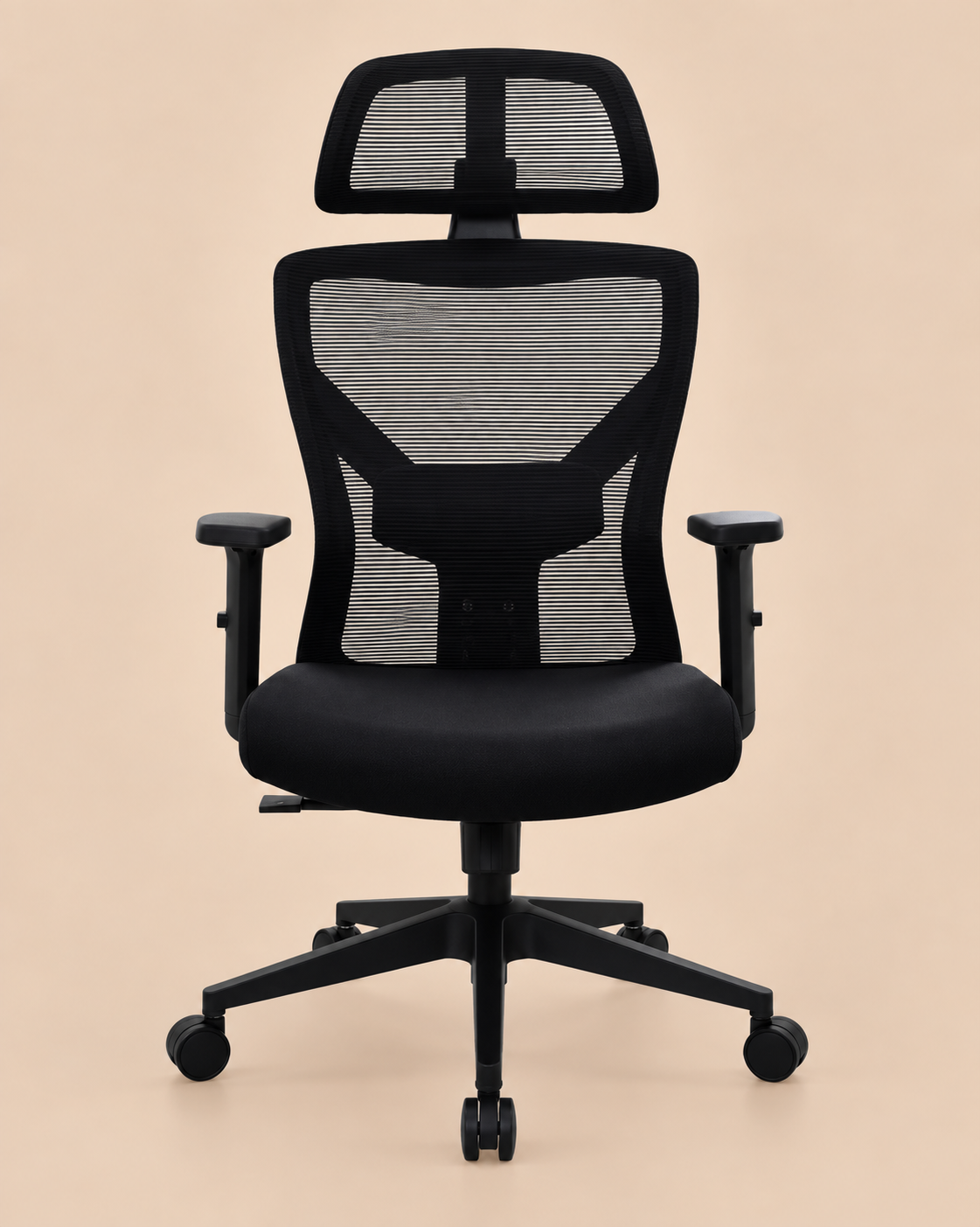 SILLA ERGONÓMICA OXFORD NEGRO VENTITAS HOME - 1