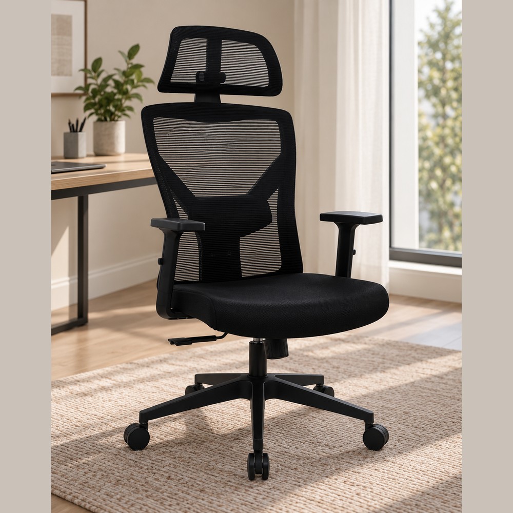 SILLA ERGONÓMICA OXFORD NEGRO VENTITAS HOME - 5