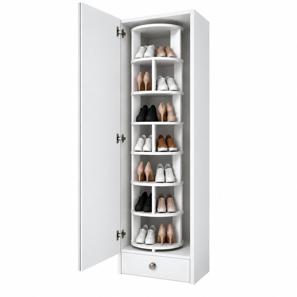 ZAPATERA GIRATORIA COVER VENTITAS HOME BLANCO - 3