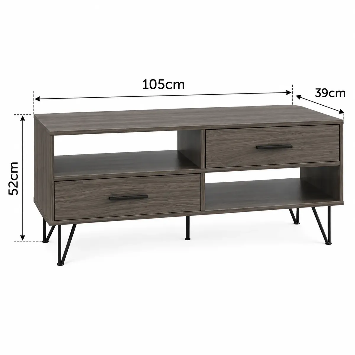 MESA DE CENTRO MINIMALISTA MAKAREN VENTITAS HOME CARBÓN - 3