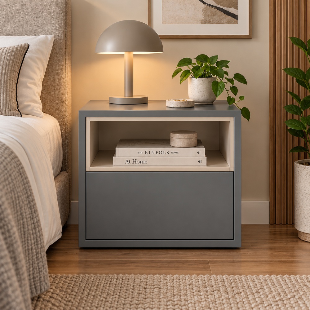 VELADOR DOMÉNICO VENTITAS HOME COLOR PLOMO Y CAPRI - 1