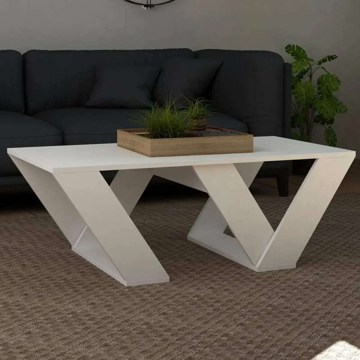 MESA DE CENTRO MINIMALISTA VIOLET VENTITAS PERÚ BLANCO - 3