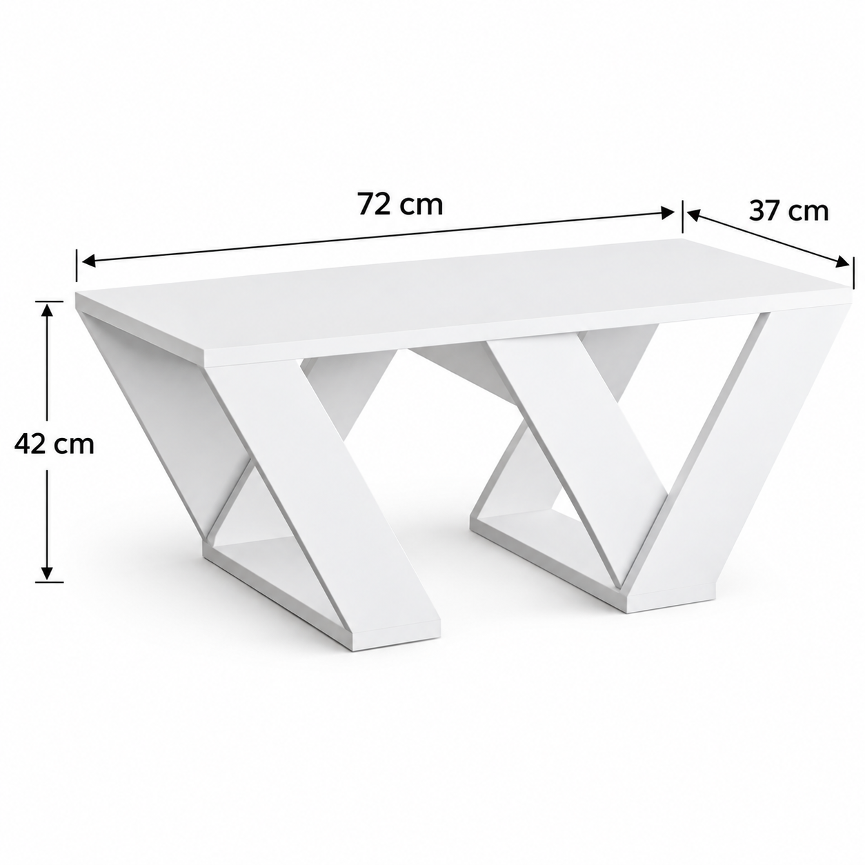 MESA DE CENTRO MINIMALISTA VIOLET VENTITAS PERÚ BLANCO - 4