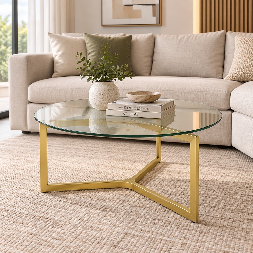 MESA DE CENTRO OCAMPO VENTITAS HOME DORADO - 1