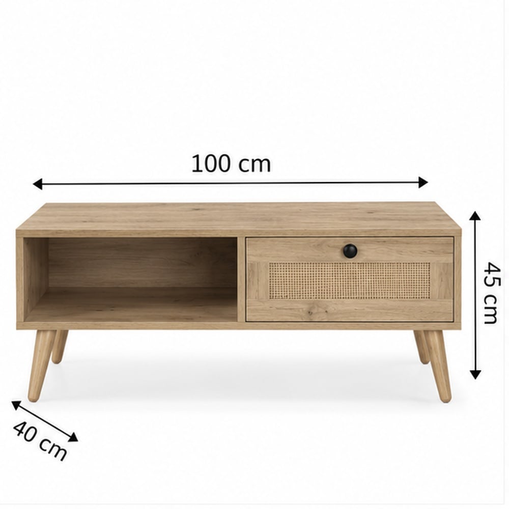 MESA DE CENTRO RATÁN FANNY VENTITAS HOME COLOR DUNA - 5