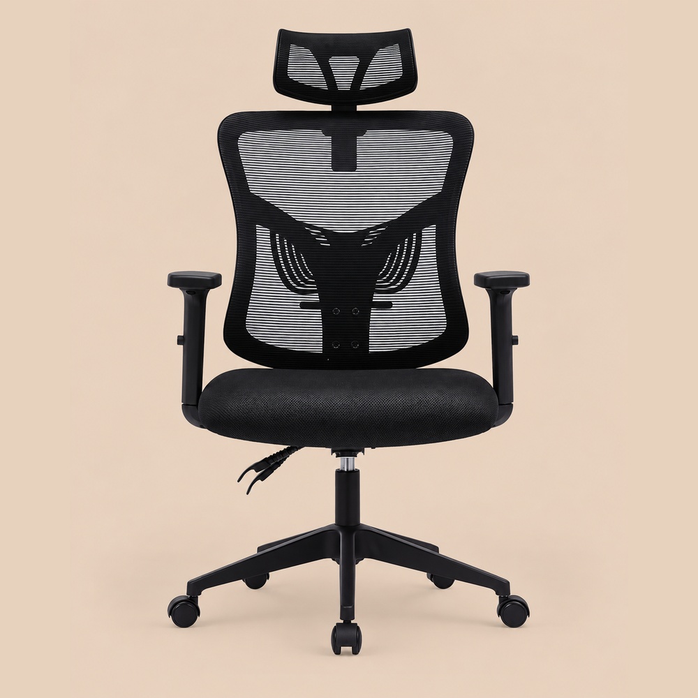 SILLA ERGONÓMICA KIOTO NEGRO VENTITAS HOME - 1