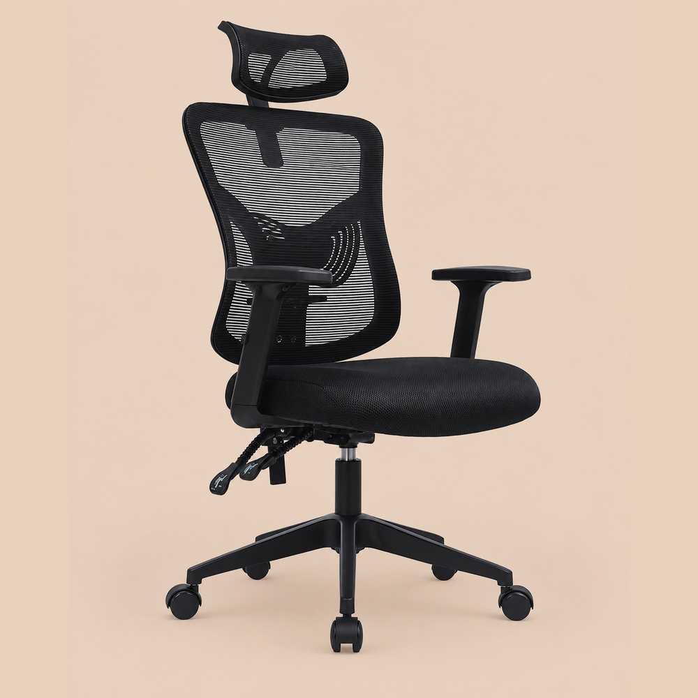 SILLA ERGONÓMICA KIOTO NEGRO VENTITAS HOME - 2