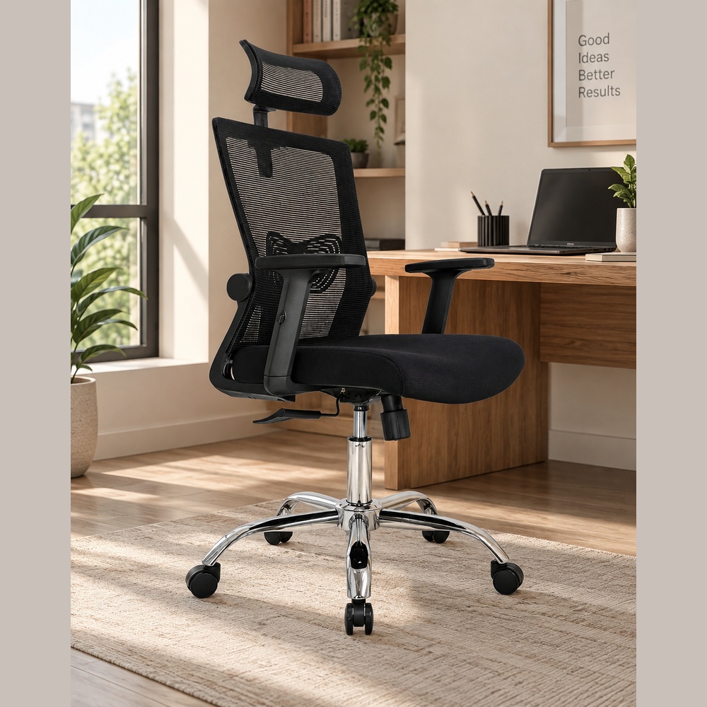 SILLA DE OFICINA PRESIDENTE TORINO NEGRO VENTITAS HOME - 5