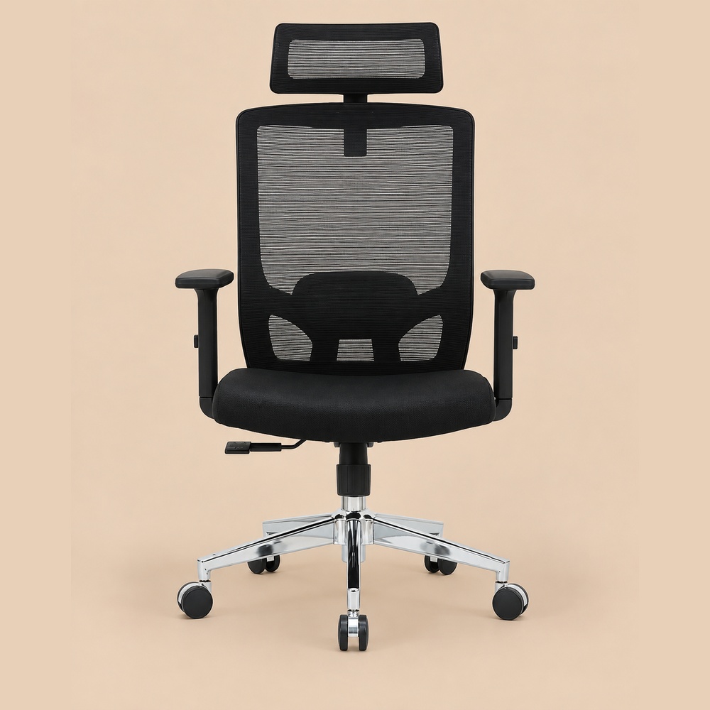 SILLA ERGONÓMICA ASPEN NEGRO VENTITAS HOME - 1