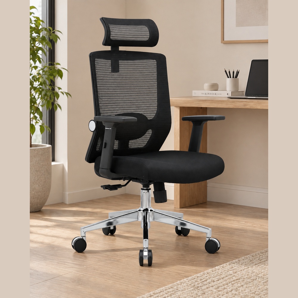 SILLA ERGONÓMICA ASPEN NEGRO VENTITAS HOME - 5