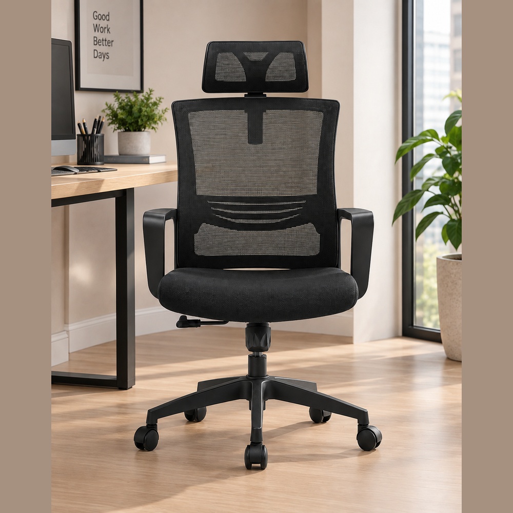 SILLA ERGONÓMICA OSLO NEGRO VENTITAS HOME - 5
