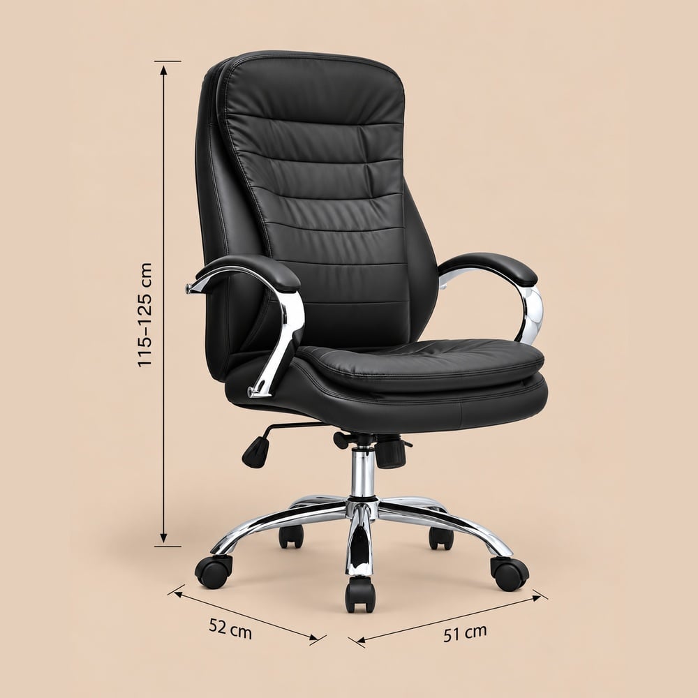 SILLA GERENCIAL DE OFICINA LUXOR NEGRO VENTITAS HOME - 4
