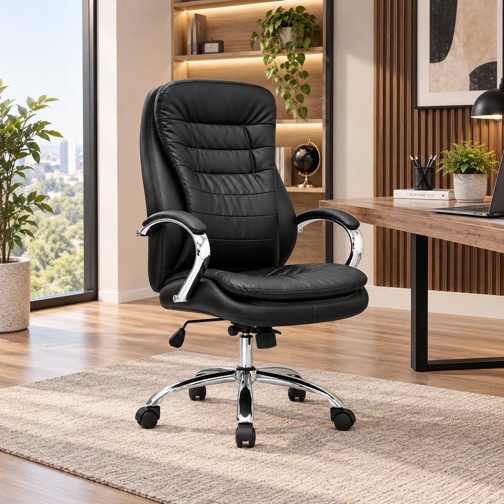 SILLA GERENCIAL DE OFICINA LUXOR NEGRO VENTITAS HOME - 5