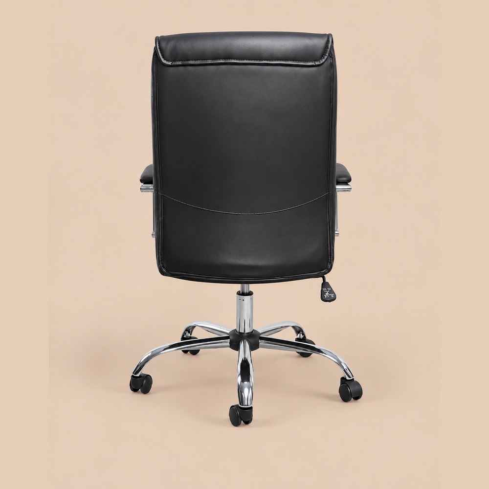 SILLA DE OFICINA ERGONÓMICA CUERO NÁPOLES NEGRO VENTITAS HOME - 3