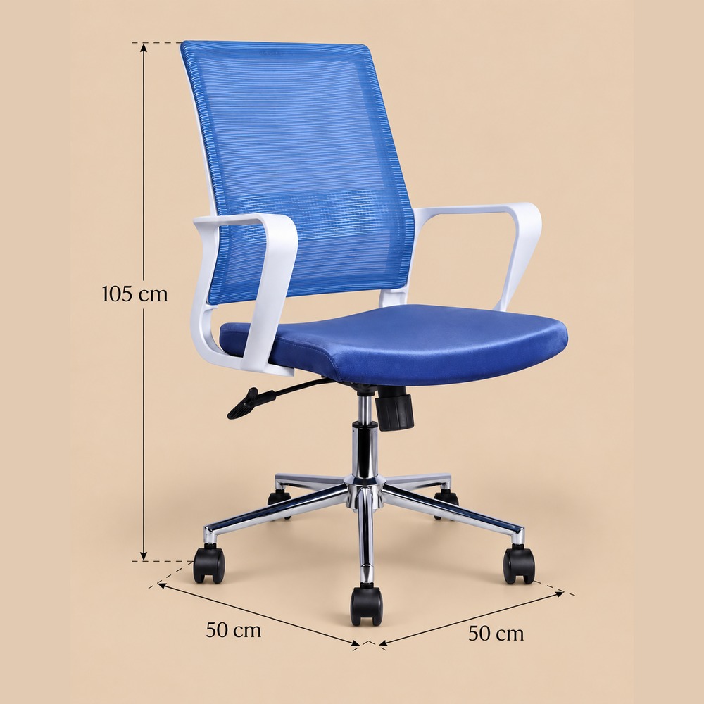 SILLA DE OFICINA GIRATORIA VIENA AZUL VENTITAS HOME - 4