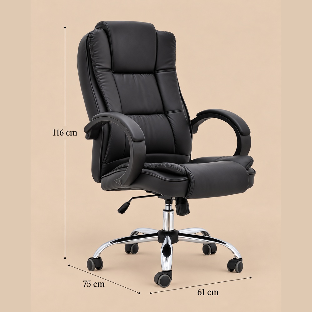 SILLA DE OFICINA IMPERIAL NEGRO VENTITAS HOME - 4