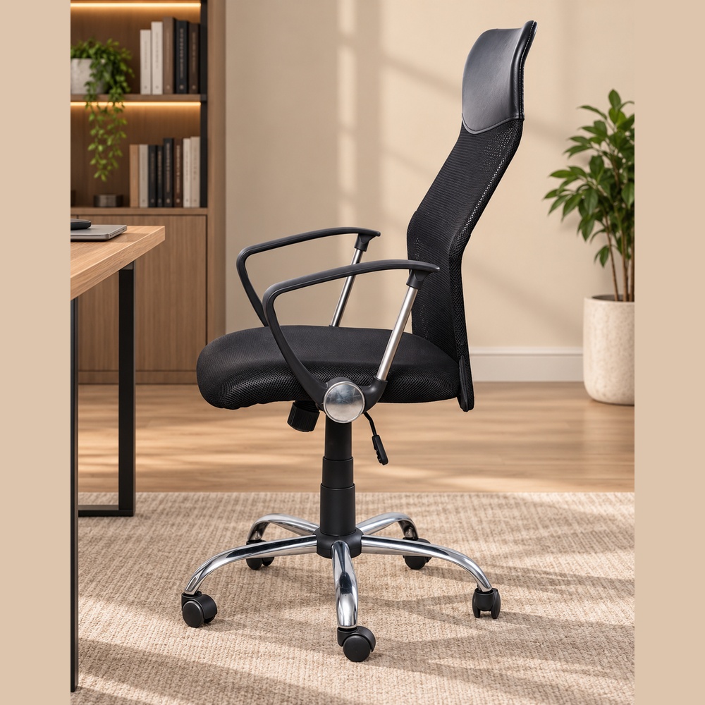 SILLA DE OFICINA EJECUTIVA SEÚL NEGRO VENTITAS HOME - 5