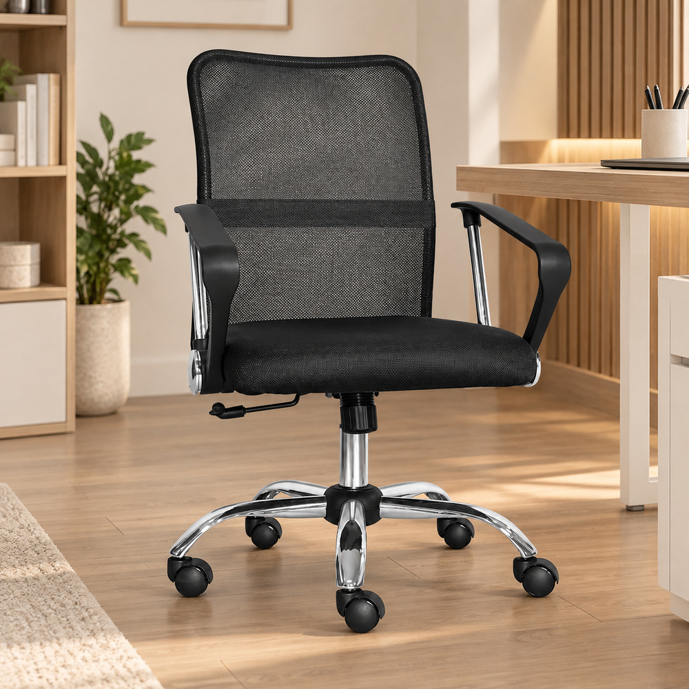 SILLA DE ESCRITORIO URBAN BLACK VENTITAS HOME - 5