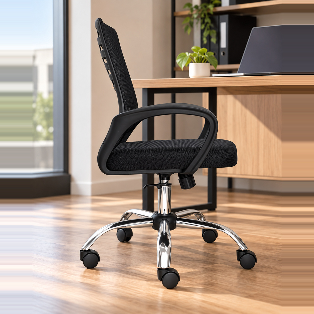 SILLA GIRATORIA AIR BLACK VENTITAS HOME - 5