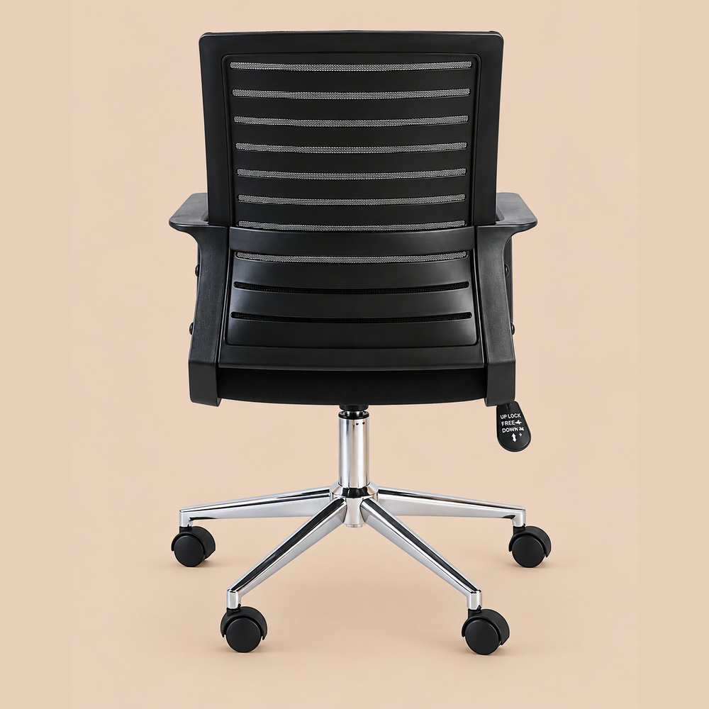 SILLA GIRATORIA OFICINA TEMPO BLACK VENTITAS HOME - 3