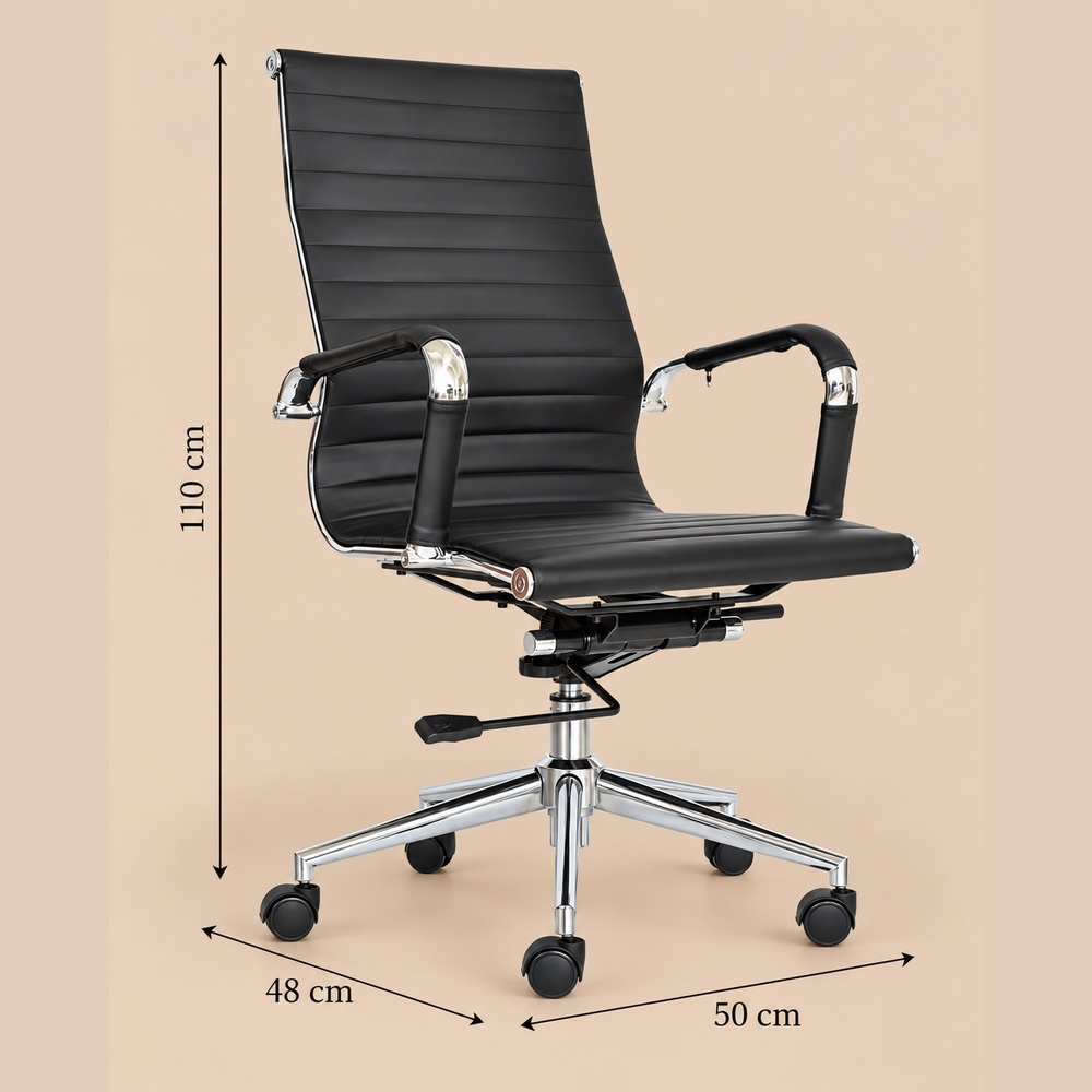 SILLA DE ESCRITORIO EJECUTIVA VERTEX BLACK VENTITAS HOME - 4