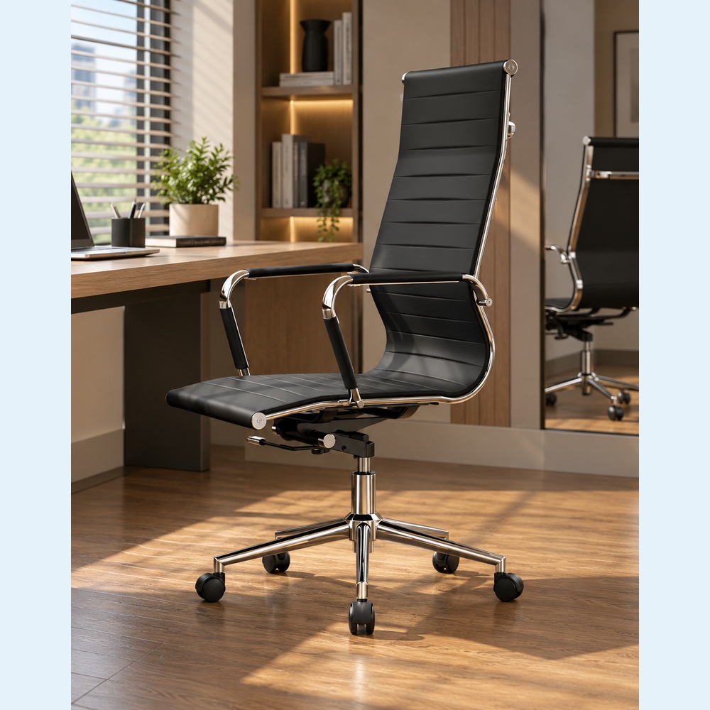 SILLA DE ESCRITORIO EJECUTIVA VERTEX BLACK VENTITAS HOME - 5