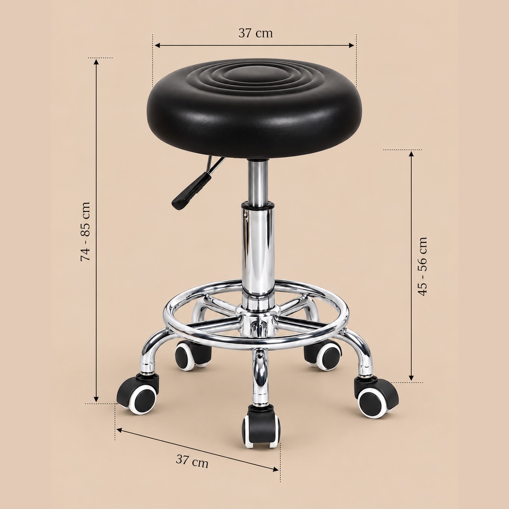 SILLA GIRATORIO REGULABLE CON RUEDAS VENTITAS HOME - 3