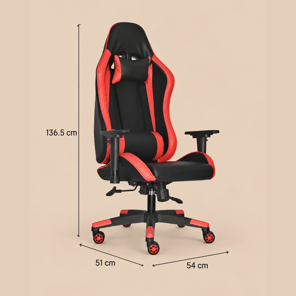 SILLA GAMER NITRO RED VENTITAS HOME - 4