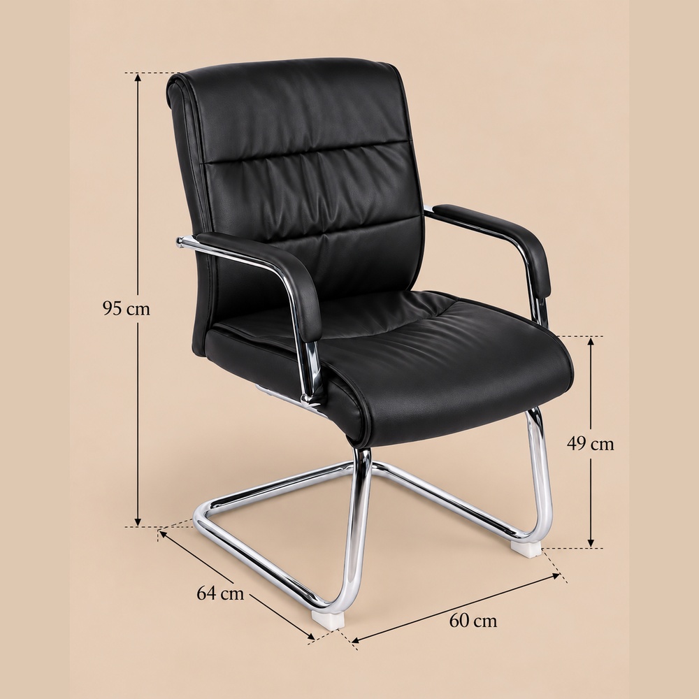 SILLA FIJA VENTITAS HOME SPARTAN NEGRO - 3