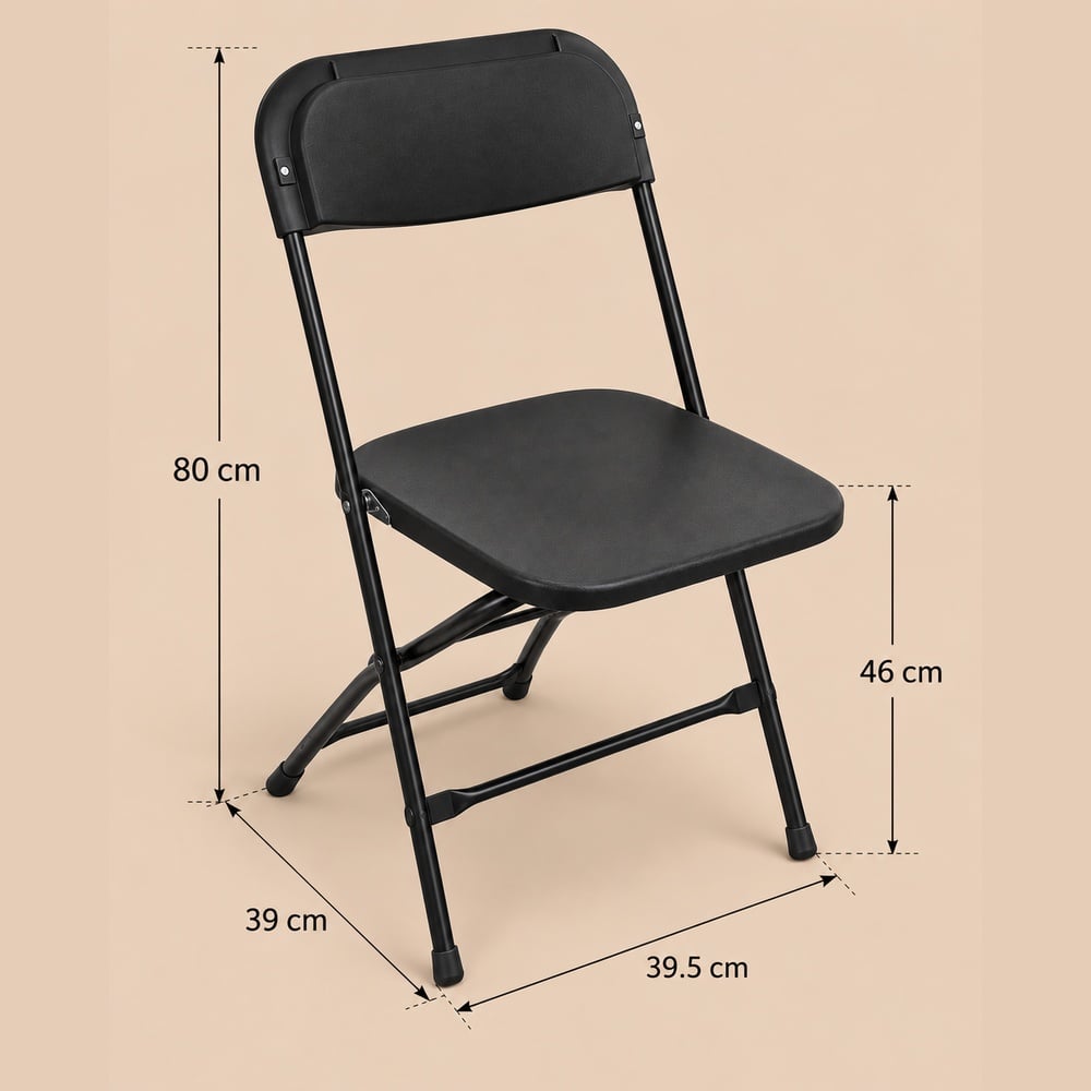 SILLA PLEGABLE PHOENIX VENTITAS HOME NEGRO - 4