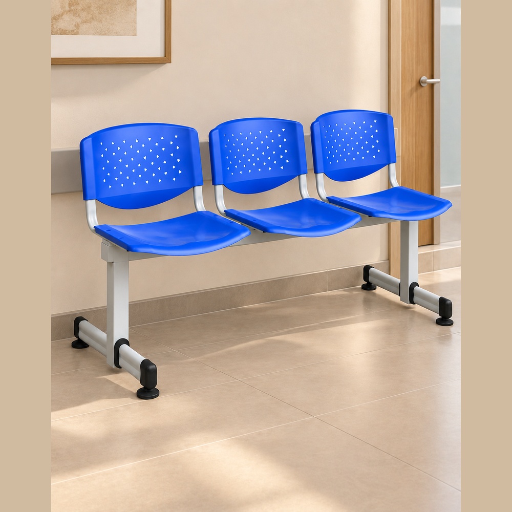 BANQUETA 3 ASIENTOS SPARTAN VENTITAS HOME AZUL - 5