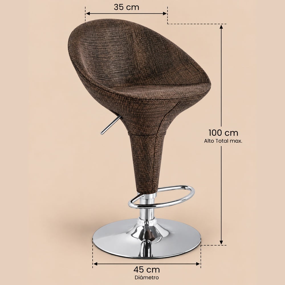 SILLA REGULABLE BENTLEY VENTITAS HOME MARRÓN - 3