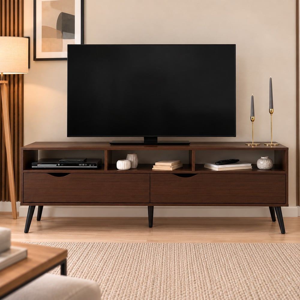 MESA DE TV VINTAGE 65” IRENE VENTITAS PERÚ CHOCOLATE - 2