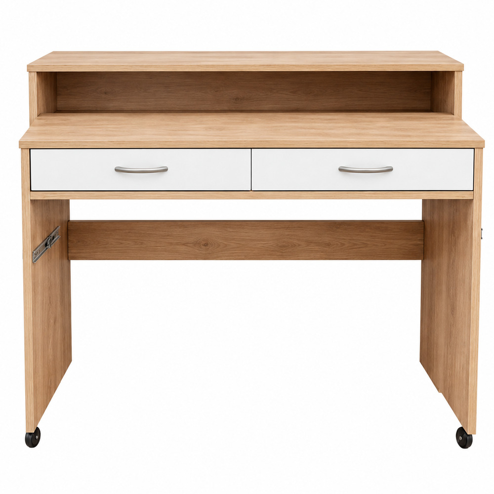 ESCRITORIO PLEGABLE CHRISTINA VENTITAS HOME COLOR ROVERE Y BLANCO - 5