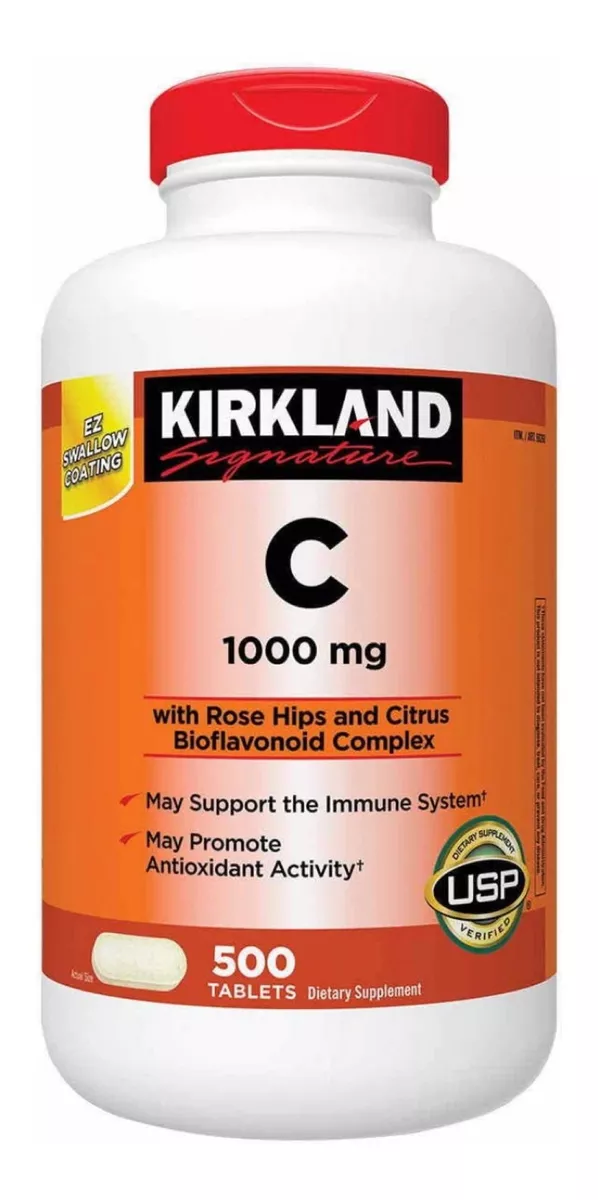 VITAMINA C 1000MG CONCENTRADA 500 TABLETAS ORIGINAL EEUU - 1